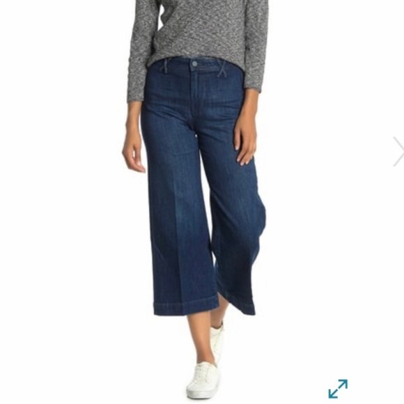 paige wide leg cropped jeans